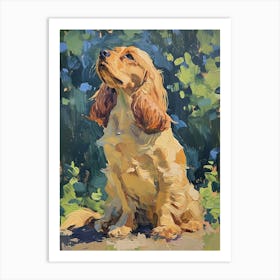 Cocker Spaniel Acrylic Painting 1 Art Print