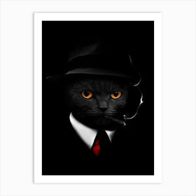 Cat In A Hat Art Print