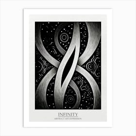 Infinity Abstract Black And White 7 Poster Art Print