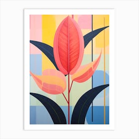 Heliconia 2 Hilma Af Klint Inspired Pastel Flower Painting Art Print