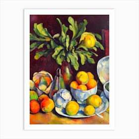Artichoke Cezanne Style vegetable Art Print