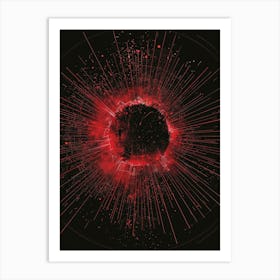 Red Sunburst Art Print