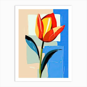 Tulip Revival: Neo-Expressionism in Basquiat's Style Art Print