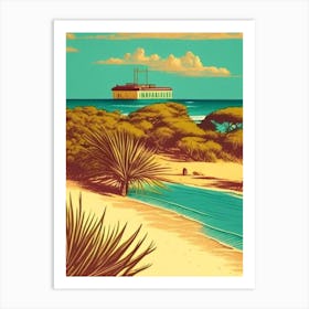 Bazaruto Archipelago Mozambique Vintage Sketch Tropical Destination Art Print