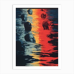 'People In The Water' Art Print