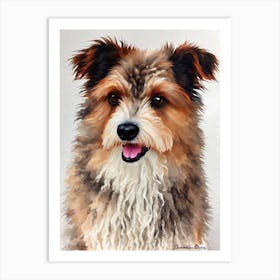 Pumi 3 Watercolour Dog Art Print