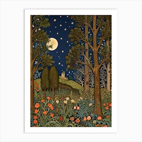 William Morris Night In The Woods Art Print