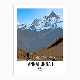 Annapurna, Mountain, Himalayas, Nepal, Art, Climbing, Nature, Wall Print Art Print