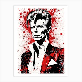 David Bowie Portrait Ink Painting (2) Art Print