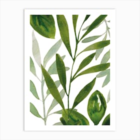 Green Leaves 2 Art Print Art Print