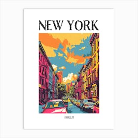 Harlem New York Colourful Silkscreen Illustration 3 Poster Art Print