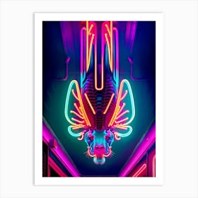 Neon Skull 13 Art Print