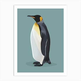 Emperor Penguin Petermann Island Minimalist Illustration 3 Art Print