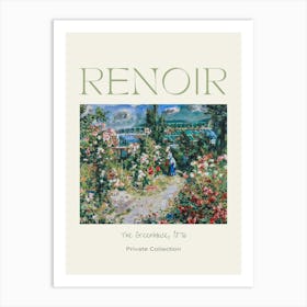 The Greenhouse 1876 by Pierre Auguste Renoir - HD Remastered Immaculate | Labelled Poster Gallery Artwork | in Private Collection Art Print