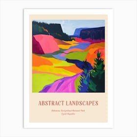 Colourful Abstract Bohemian Switzerland National Park Czech Republic 4 Poster Art Print