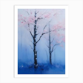 Pink Trees In The Mist Art Print