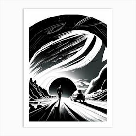 Interstellar Noir Comic Space Art Print