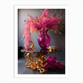 Octopus Vase Art Print