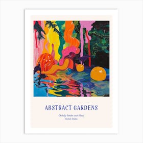 Colourful Gardens Chihuly Garden And Glass Usa Blue Poster Art Print