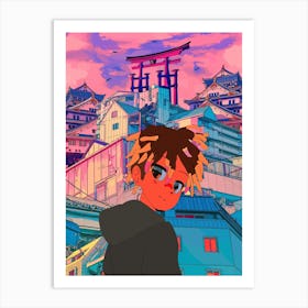 juice wrld on japan Art Print