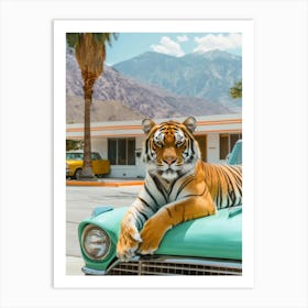 Tiger In Palm Springs 1 Art Print