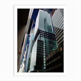 Skyscrapers Architecture Frankfurt Reflection Art Print