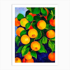 Kumquat 2 Fruit Vibrant Matisse Inspired Painting Fruit Art Print