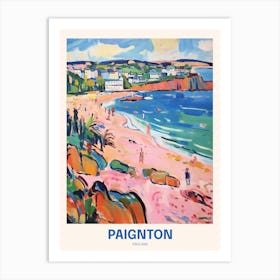 Paignton England 5 Uk Travel Poster Art Print