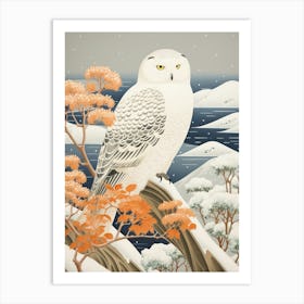 Winter Bird Painting Snowy Owl 1 Art Print
