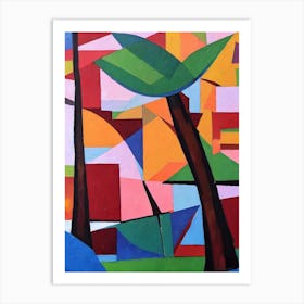 Serviceberry Tree Cubist Art Print