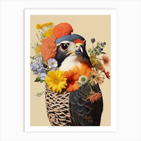 Bird With A Flower Crown Falcon 6 Art Print