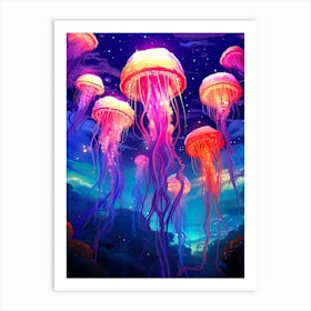 Jellyfish In The Sea 1 Art Print