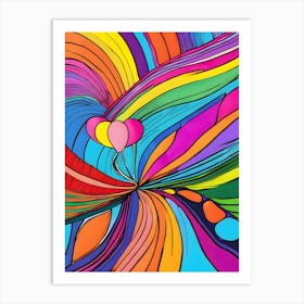 Rainbows And Balloons -Reimagined Art Print