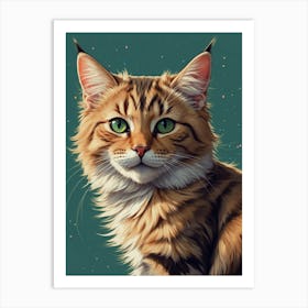 Portrait Of A Cat Art Print