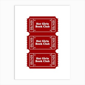 Hot Girls Book Club Poster Art Print