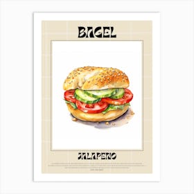 Jalapeno Bagel 4 Art Print