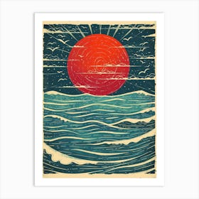 Sunset Over The Ocean 85 Art Print