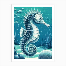Seahorse wall art poster Art Print