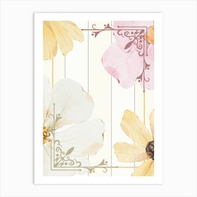 Shiplap Flowers Art Print