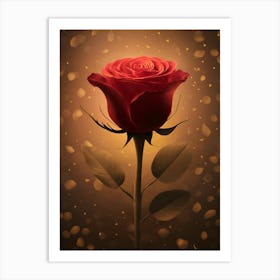Valentine'S Day Rose Art Print