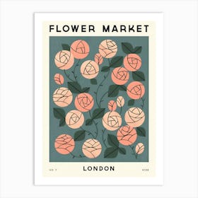 Flower Market London Art Print