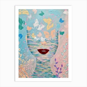 Butterfly Woman Dream Art Print