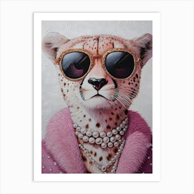 Cheetah In Sunglasses 5 Art Print