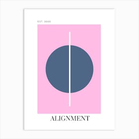 9 Alignment - light pink Art Print