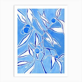 Blue And White Painting Art Print