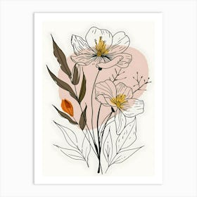 Flowers And Leaves 5 Art Print