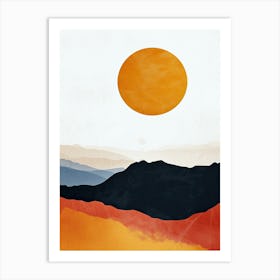 Sunset Peaks In The Desert Art Print