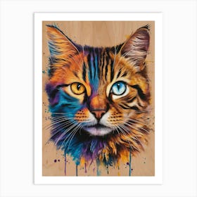 Colorful Cat 1 Art Print