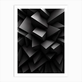 Black Art Digital Texture 5 Art Print