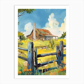 Storybook Illustration The Domain Austin Texas 3 Art Print